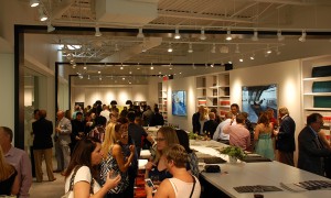 The crowd at the Mohawk showroom inauguration.