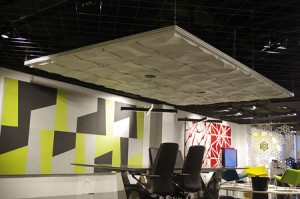 Unika Vaev acoustic panels-and Acoustic® Ceiling Matrix