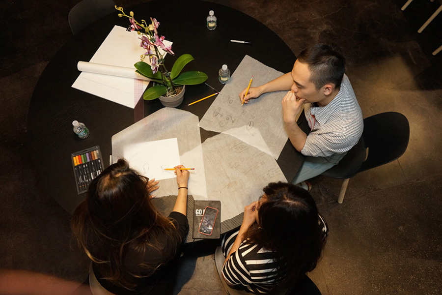 Sketching at IIDA NY’s Design This! Student Challenge. Photography: by Steve Y. Gardner Creative, www.steveygardnercreative.com