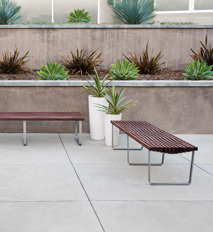 Livia Scalloped Outdoor Benches