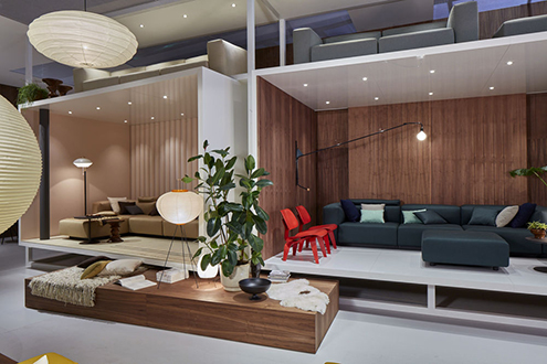 Modular sofa designed for Vitra by Jasper Morrison, as displayed at the Milan Furniture Fair