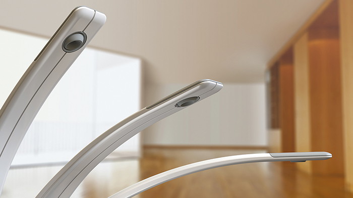 Amble’s “gimbal eye” automatically rotates as the position of the light is changed, thus preventing glare.