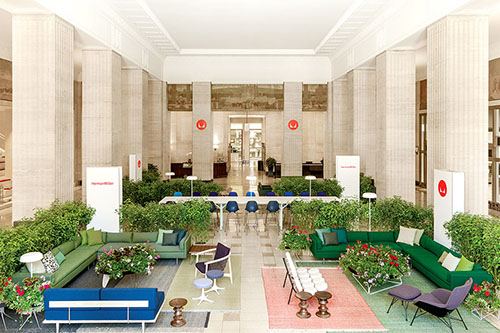 Herman Miller South Lobby lounge in the Merchandise Mart at NeoCon 2016