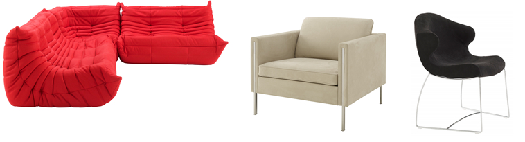 Ligne Roset.L-R.Togo collection, Andy armchair, Alster dining chair