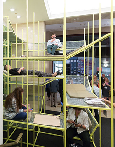 The BuzziJungle on the ground floor of the Merchandise Mart in Chicago. Photography: Wittefini Studio