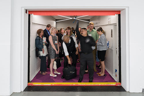 Snazzy new elevators kept people moving at the Mart this year. Photography: Wittefini Studio