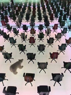 Haworth showroom display for the new Haworth Fern Chair