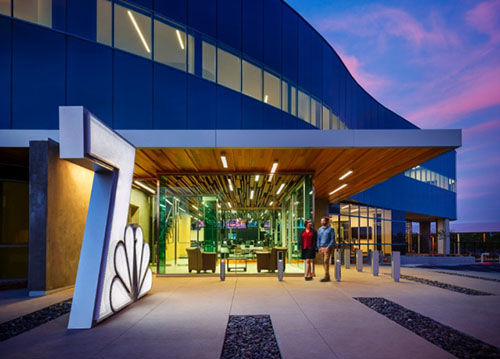 Entryway to NBC 7 San Diego. Photography: courtesy of Carrier Johnson + CULTURE