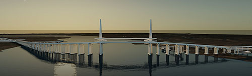Renderings of a bridge project by students in NE Florida.