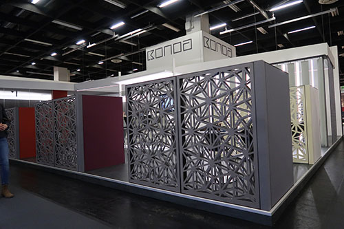 An example of myriad “acoustic” treatments on display.