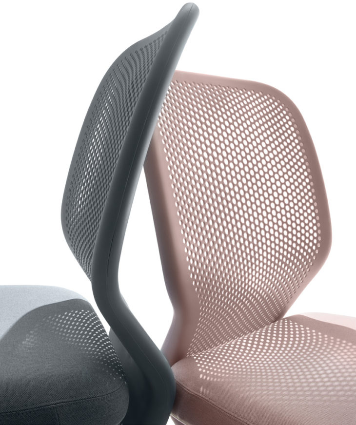 marc newson's task chair for knoll swivels in a single-line silhouette