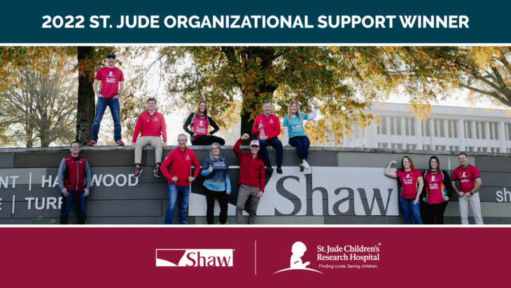 Shaw Receives 2022 St. Jude Organizational Support Award - Officeinsight