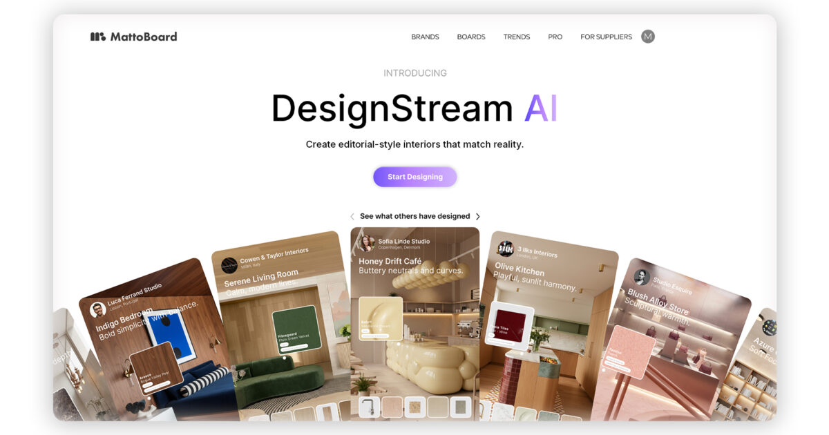 Mattoboard Introduces Design Stream: The First AI Concept and Curation ...